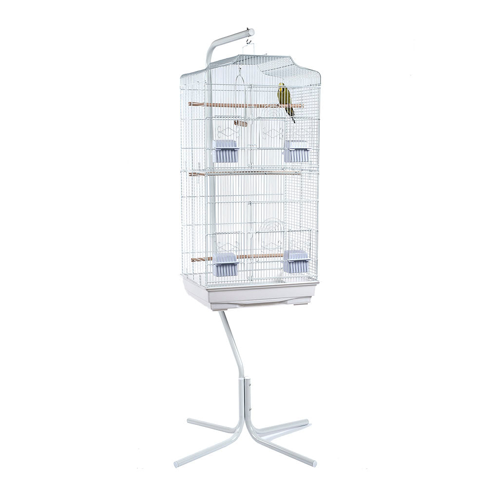 4886 - St Lucia White Cage (Box of 4)